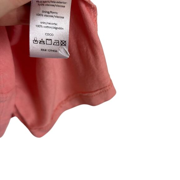 Venus Peach Pink Open Shoulder Batwing Top Lace Detail Women's Small - Picture 3 of 4